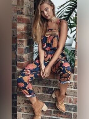 JAASE Dream Come True Floral Print Jumpsuit